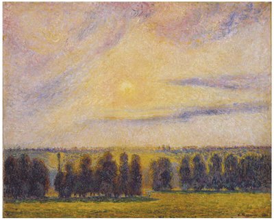 Západ slunce v Eragny od Camille Jacob Pissarro
