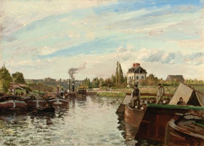 Člun na Seině v Bougival, 1871 od Camille Jacob Pissarro