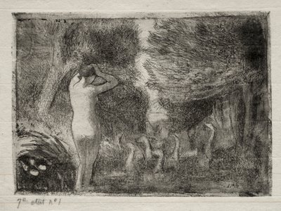 Lapač a husy, 1895. od Camille Jacob Pissarro