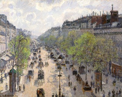 Boulevard Montmartre, jaro, 1897 od Camille Jacob Pissarro