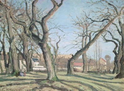 Kaštanové stromy v Louveciennes, 1872 od Camille Jacob Pissarro