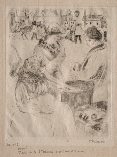 Prodejce kaštanů, 1878. od Camille Jacob Pissarro