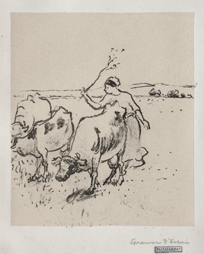 Cowherder, c. 1899. od Camille Jacob Pissarro