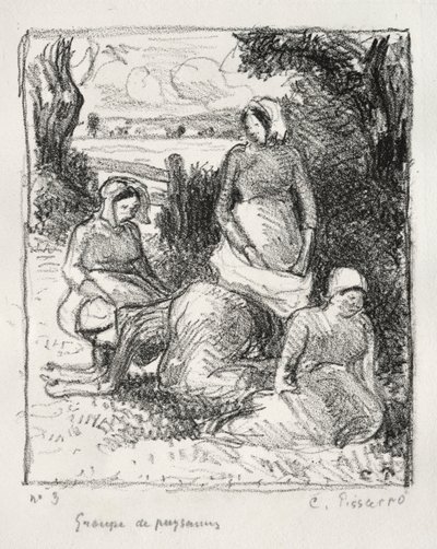 Skupina rolníků, c. 1896. od Camille Jacob Pissarro