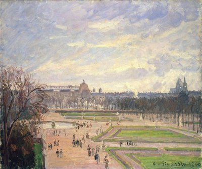 Tuilerijská zahrada. Obraz Camille Pissaro (1830-1903), olej na plátně od Camille Jacob Pissarro