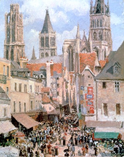 Levine a Walk Rouen, 1898 od Camille Jacob Pissarro