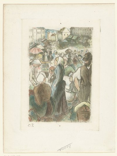 Markt v Gisors Gisorsův trh od Camille Jacob Pissarro