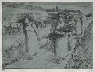 Rolníci nesoucí fagoty, c. 1896. od Camille Jacob Pissarro