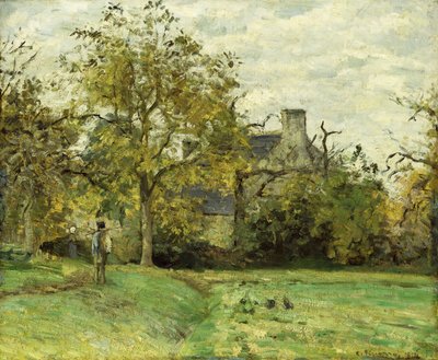 Pietteův dům v Montfoucault; La Maison de Piette a Montfoucault, 1874 od Camille Jacob Pissarro