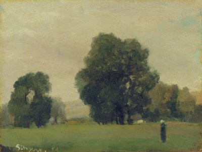 Meadows of La Roche-Guyon, 1859 od Camille Jacob Pissarro