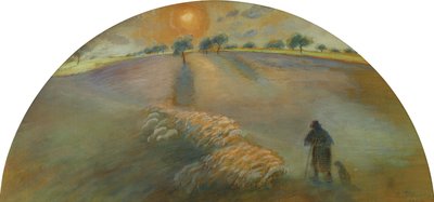Pastýř a ovce; Berger et Moutons, 1890 od Camille Jacob Pissarro