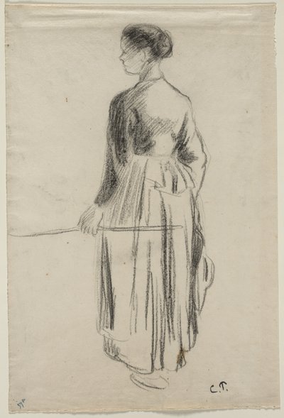 Pastýřka, Eragny, 1886. od Camille Jacob Pissarro