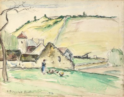 Farma v Chatillon-Sur-Seine, 1882 od Camille Jacob Pissarro