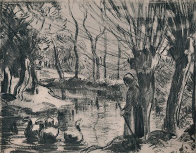 The Goose Girl, c.1870, 1946 od Camille Jacob Pissarro