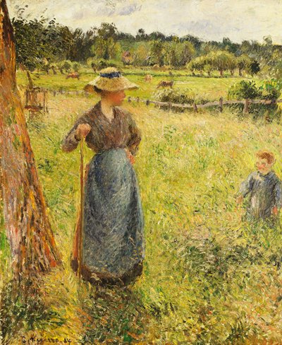 The Haymaker, 1884 od Camille Jacob Pissarro