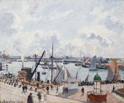 Vnější přístav Le Havre. Ráno. slunce od Camille Jacob Pissarro