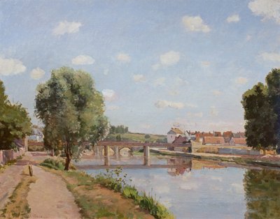 Železniční most, Pontoise, 1873 od Camille Jacob Pissarro