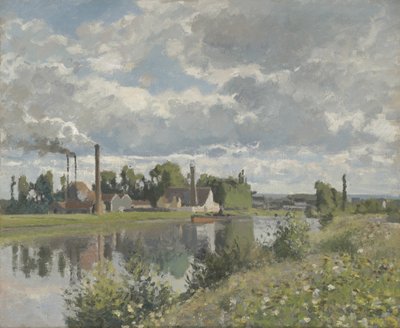 Řeka Oise poblíž Pontoise, 1873 od Camille Jacob Pissarro