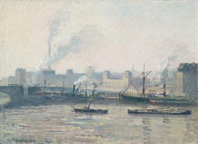 Most Saint-Sever, Rouen: Mlha, 1896 od Camille Jacob Pissarro