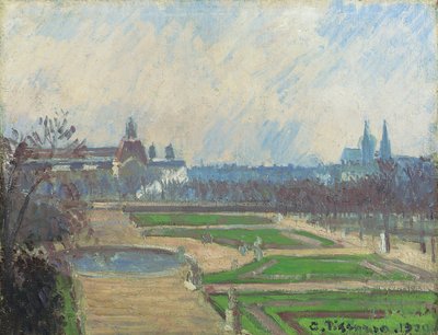 Tuileries a Louvre, 1900 od Camille Jacob Pissarro