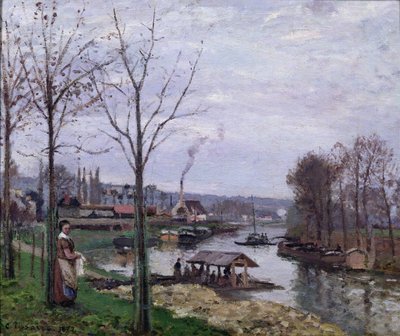 The Washing House, Pontoise Port-Marly, nebo The Wash-house, 1872 od Camille Jacob Pissarro