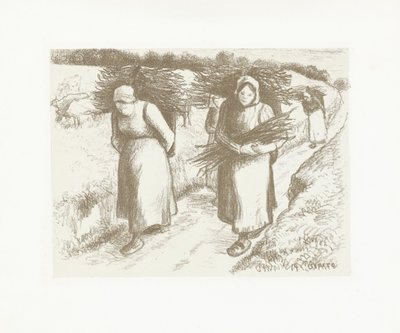 Ženy nosí buřty Porteuses de fagoty od Camille Jacob Pissarro