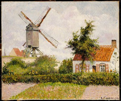 Větrný mlýn v Knokke, Belgie, 1894 od Camille Jacob Pissarro