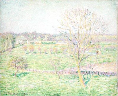 Pole s ořešákem na jaře od Camille Jacob Pissarro
