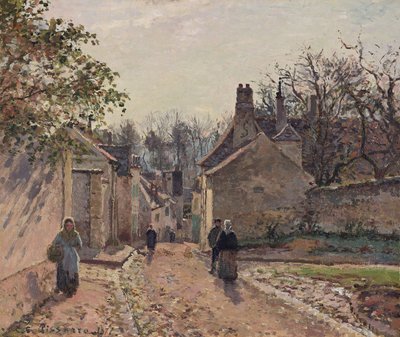 A Village Street, Louveciennes od Camille Pissarro