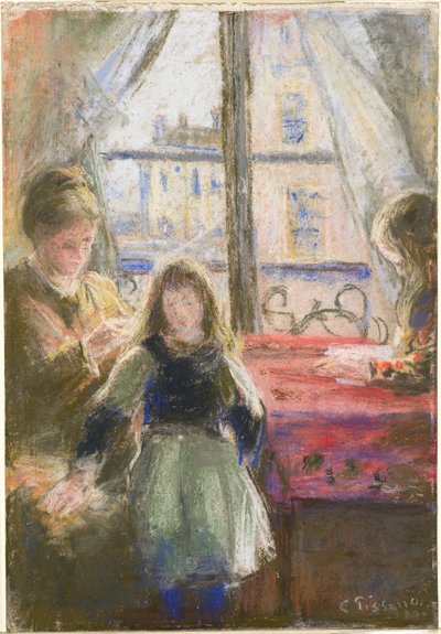 U okna, Rue des Trois Frères od Camille Pissarro
