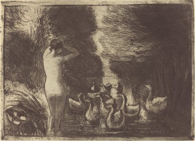 Koupání s husami, 1895. od Camille Pissarro