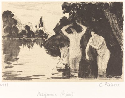 Koupání, c. 1895. od Camille Pissarro