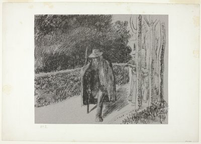 Žebrák s berlí od Camille Pissarro