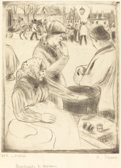 Chestnut Vendors Chestnut Vendors, 1878. od Camille Pissarro