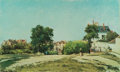 Vyčištění starého hřbitova v Pontoise (Place du vieux cimetiere a Pontoise) od Camille Pissarro