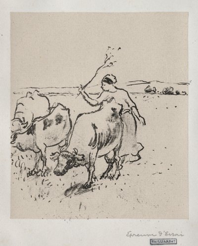 pastevec krav od Camille Pissarro
