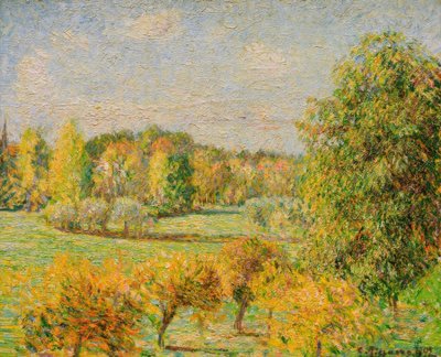 Podzimní efekt, ořech, Eragny od Camille Pissarro