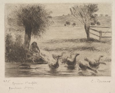 Husí dívka, 1888. od Camille Jacob Pissarro