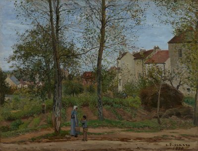 Domy v Bougival od Camille Jacob Pissarro