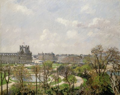 Tuileries Garden, jarní ráno; Tuileries Garden, ráno, jaro, 1900 od Camille Jacob Pissarro