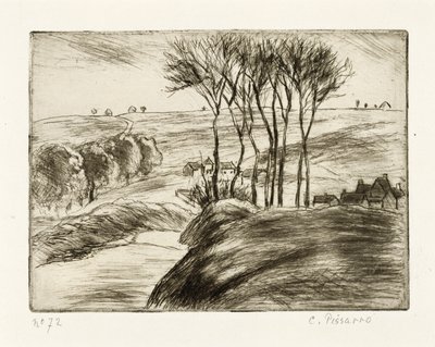 Krajina u Osného od Camille Jacob Pissarro