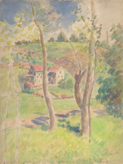 Krajina, druhá polovina 19. století. od Camille Pissarro