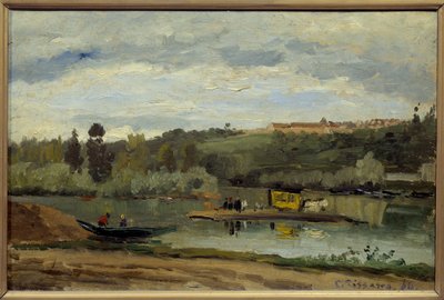 Trajekt ve Varenne Saint Hilaire (Saint-Hilaire) Obraz Camille Pissarro (1830-1903) 1864 Rozměr 0,27 x 0,41 m Paříž, musee d