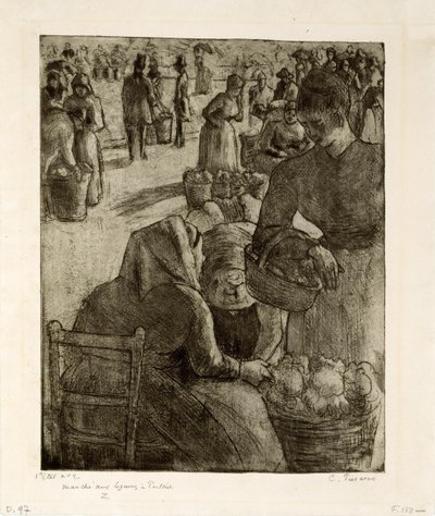 Zeleninová procházka v Pontoise od Camille Pissarro