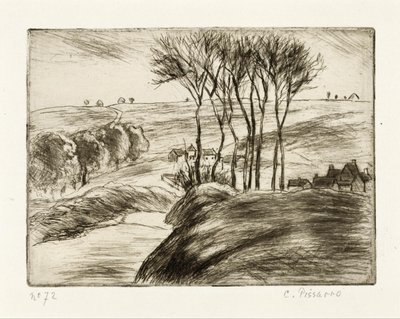 Krajina v Osném od Camille Pissarro