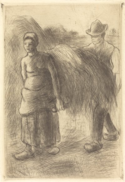 Sedláci nesoucí seno Rolníci nesoucí seno, 1900. od Camille Pissarro
