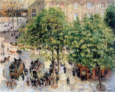 Place du Theatre-Francais, jaro, 1898 od Camille Jacob Pissarro