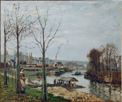Port-Marly, umývárna (olej na plátně) od Camille Pissarro