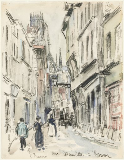 Rue Damiette, Rouen od Camille Pissarro