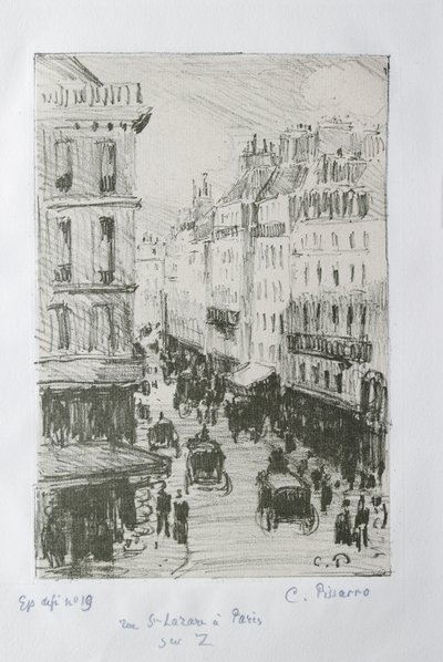 Rue Saint-Lazare, Paříž, 1897 od Camille Pissarro